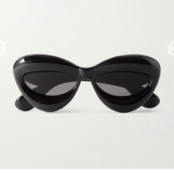 New Loewe Black Inflated Cat-Eye Sunglasses - Picture 1 of 9